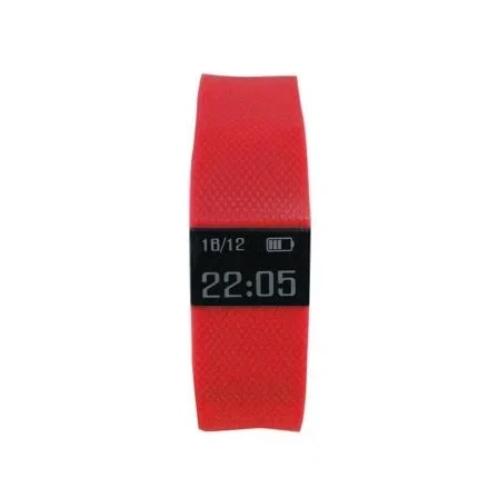 Billow Pulsera de Actividad Fitness BT 4.0 con Pulsómetro, Pantalla 1.2 cm, Compatible Android e iOS, Color Rojo